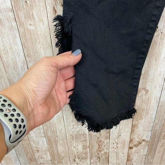 J Brand Women’s Ruby High Rise Crop Frayed Hem Denim Jean Black Size 27 - Picture 6 of 16